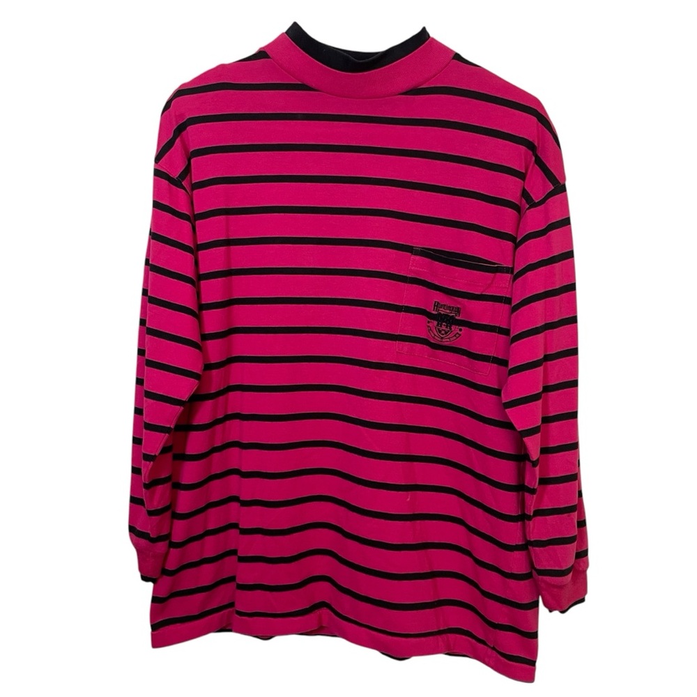 Huntington Ridge Vintage Pink & Black Stripe Long Sleeve Shirt